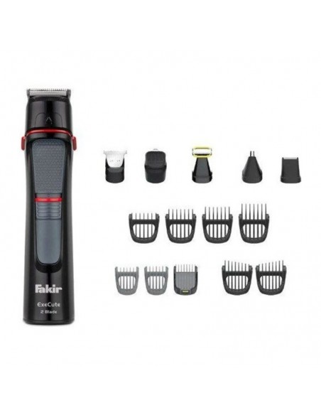 Coffret de Tondeuse FAKIR 15en1 Rechargeable avec Accessoires - Noir/Rouge (EXECUTE) Coffret de Tondeuse FAKIR 15en1 Rechargeable avec Accessoires - Noir/Rouge (EXECUTE)