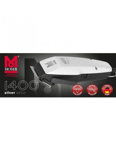 Tondeuse Cheveux MOSER 1400 EDITION SILVER - Noir/Blanc (1400-0458) Tondeuse Cheveux MOSER 1400 EDITION SILVER - Noir/Blanc (1400-0458)