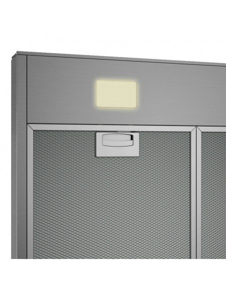 Hotte cheminée pyramidale Beko inox 90 cm éclairage LED