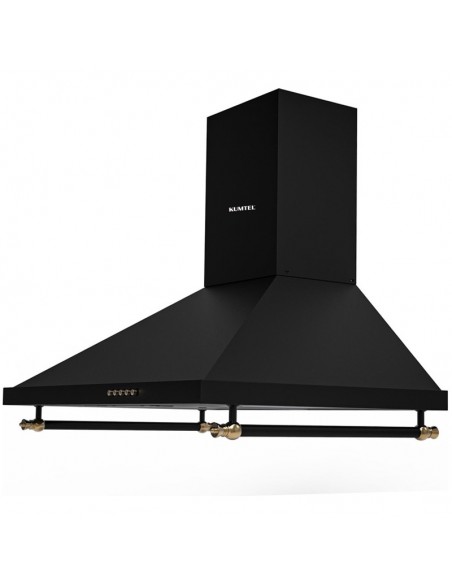 Hotte cuisine 60 cm noir Kumtel éclairage LED intégré