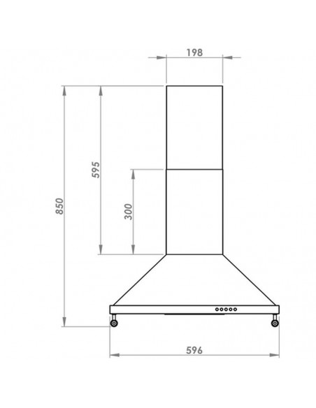 Hotte aspirante 60 cm noir cuisine efficace 450 m3/h