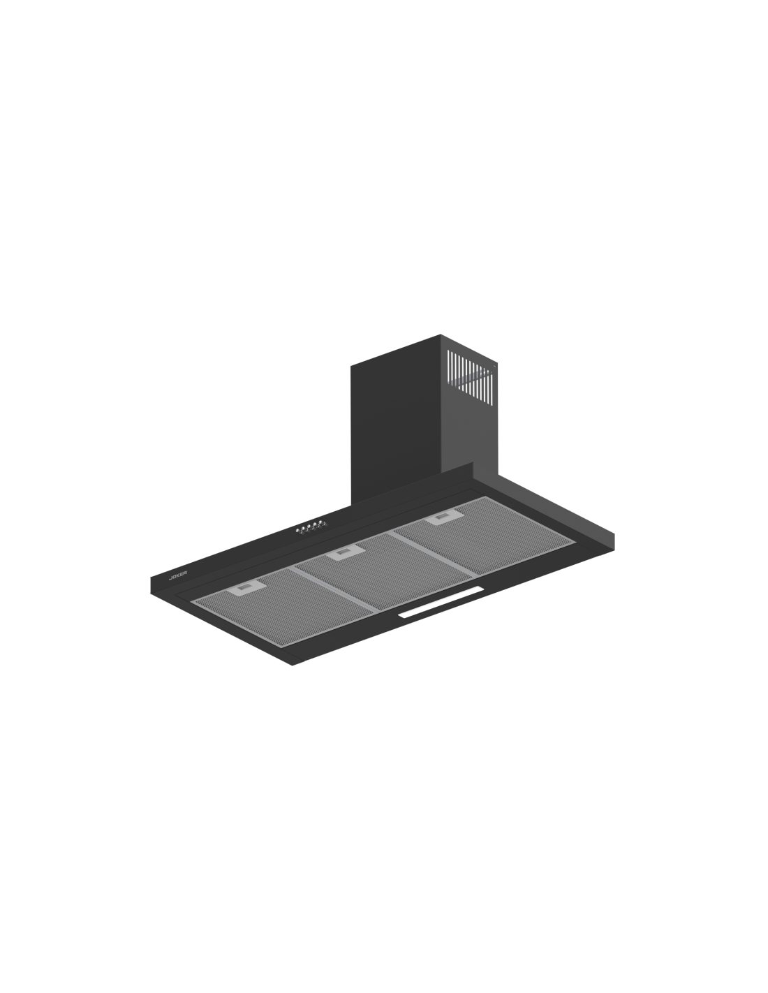 Hotte aspirante cheminée 90 cm inox noir cuisine équipée