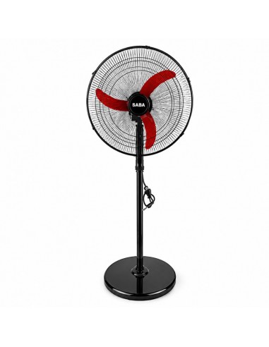 Ventilateur SABA 20 noir rouge chambre salon