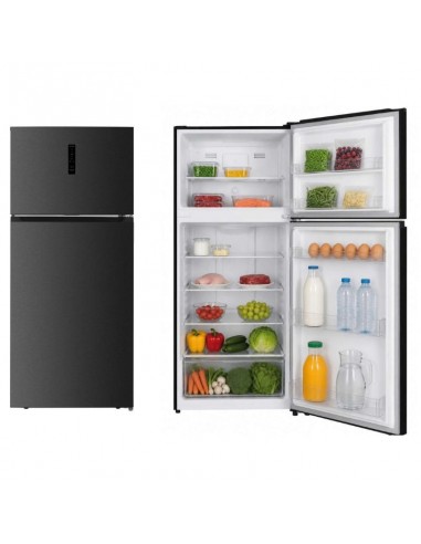 Réfrigérateur moderne noir miroir 550L cuisine équipée Réfrigérateur moderne noir miroir 550L cuisine équipée