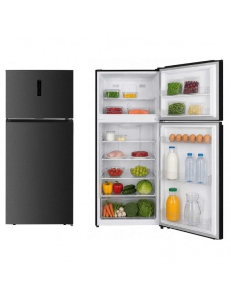 Réfrigérateur moderne noir miroir 550L cuisine équipée Réfrigérateur moderne noir miroir 550L cuisine équipée