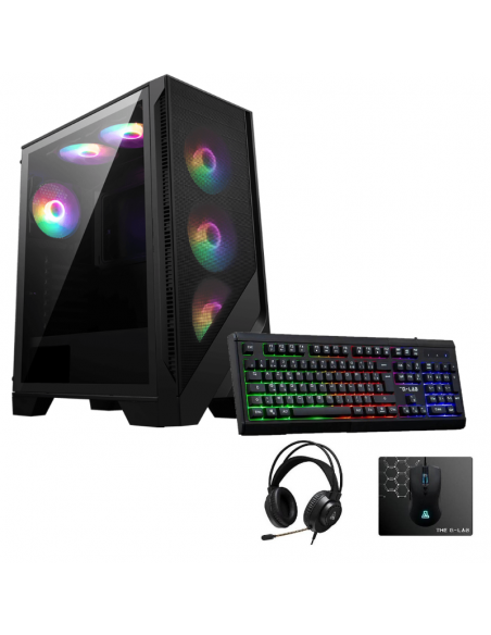 PC de Bureau Gamer i5 13Gen avec PACK 4 en 1 G-Lab Barium EX RGB PC de Bureau Gamer i5 13Gen avec PACK 4 en 1 G-Lab Barium EX RGB