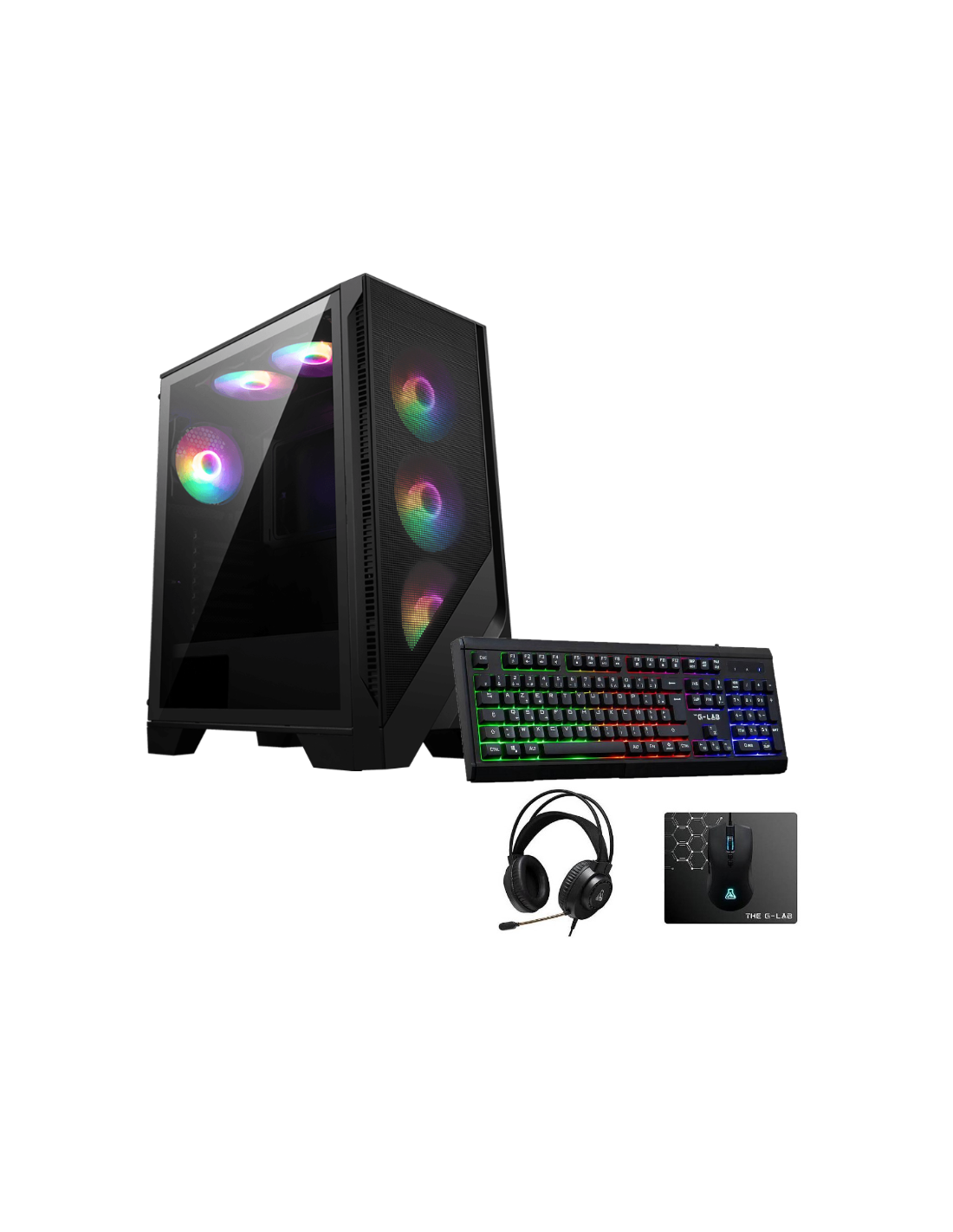 PC Gamer Intel Core i5 13400F RTX 5060 boitier gaming airflow