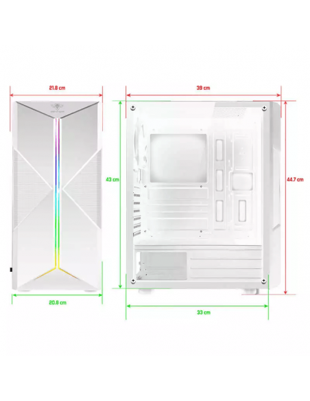 Boitier Spirit of Gamer CLONE 3 ARTIC, Moyen tour, ATX, White(8001RAW)