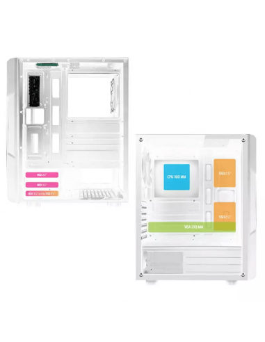 Boitier Spirit of Gamer CLONE 3 ARTIC, Moyen tour, ATX, White(8001RAW)