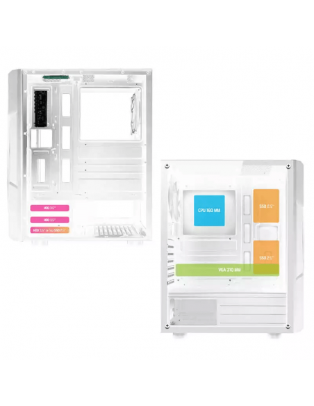 Boitier Spirit of Gamer CLONE 3 ARTIC, Moyen tour, ATX, White(8001RAW)