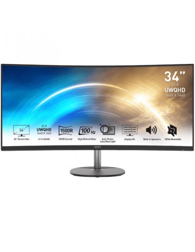 Écran ultrawide MSI 34 pouces pour multitâche professionnel Écran ultrawide MSI 34 pouces pour multitâche professionnel