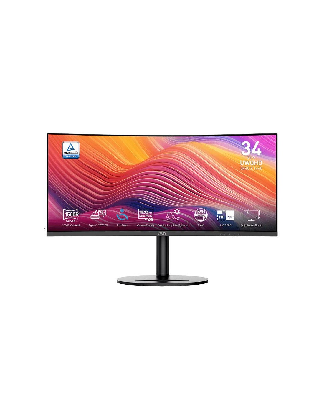 Ecran MSI PRO Modern MD342CQP 34 pouces UWQHD incurvé 120 Hz