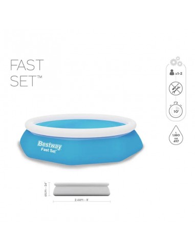 Piscine ronde Bestway 244 cm remplie d’eau Piscine ronde Bestway 244 cm remplie d’eau