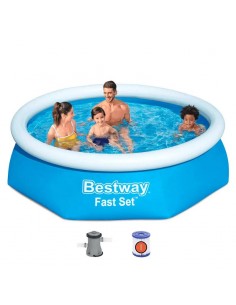 piscine familiale gonflable Bestway jardin détente été