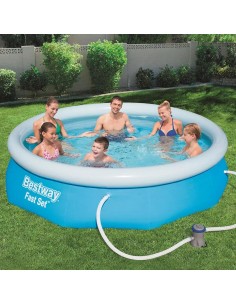 Piscine Gonflable Bestway 57270 Fast Set 3.05m jardin 2