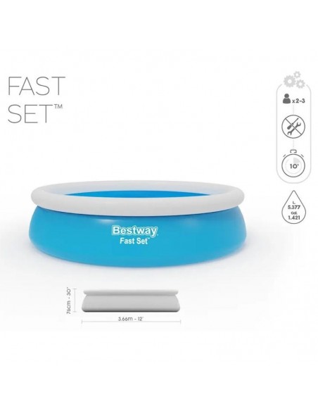 Piscine hors sol gonflable ronde Bestway jardin été Piscine hors sol gonflable ronde Bestway jardin été