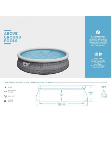 Piscine gonflable ronde avec pompe de filtration Bestway Piscine gonflable ronde avec pompe de filtration Bestway