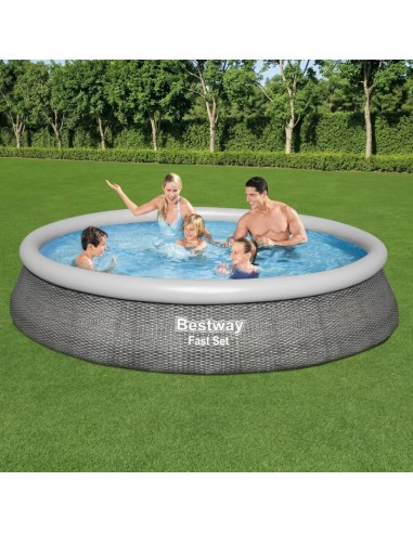 Grande piscine familiale Bestway Fast Set ronde extérieure Grande piscine familiale Bestway Fast Set ronde extérieure