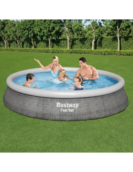 Grande piscine familiale Bestway Fast Set ronde extérieure Grande piscine familiale Bestway Fast Set ronde extérieure