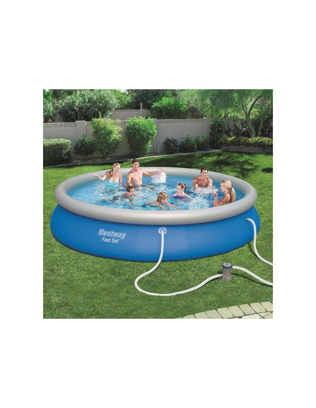 Piscine Bestway 57313 Fast Set 457x84 jardin familial