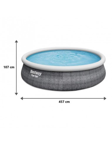Piscine gonflable Bestway Fast Set 457x107 cm installation facile Piscine gonflable Bestway Fast Set 457x107 cm installation facile