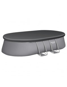 Piscine Fast Set ovale Bestway vue extérieure jardin 2