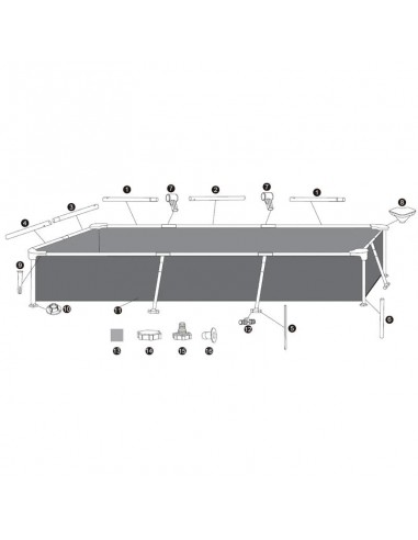 Piscine rectangulaire Bestway 259x170x61 installation rapide Piscine rectangulaire Bestway 259x170x61 installation rapide