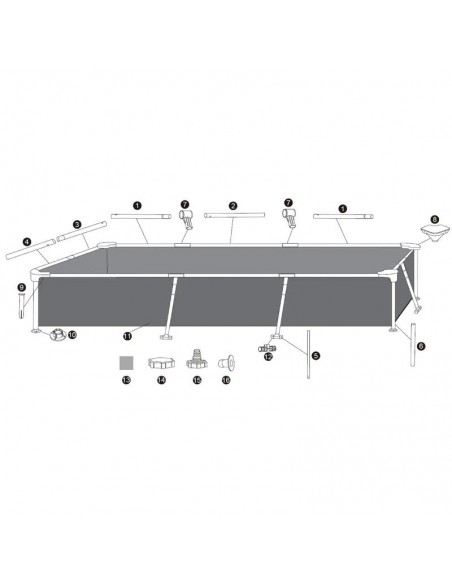 Piscine rectangulaire Bestway 259x170x61 installation rapide Piscine rectangulaire Bestway 259x170x61 installation rapide