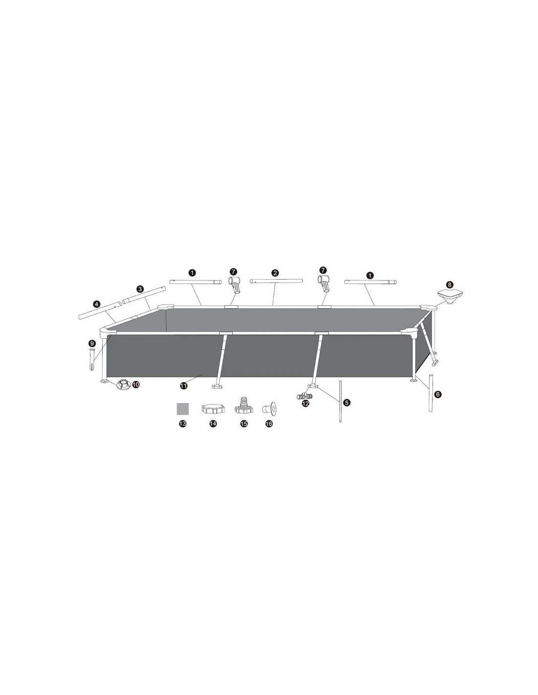 Piscine Bestway Steel Pro 56403 rectangulaire jardin été