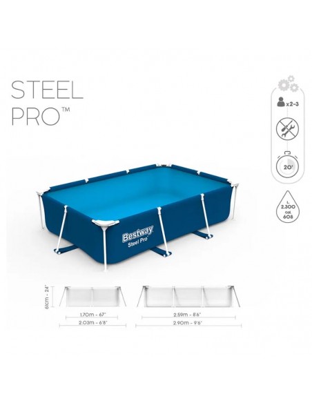 Piscine Bestway jardin Steel Pro famille en été Piscine Bestway jardin Steel Pro famille en été