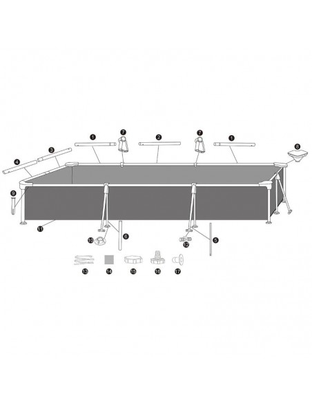 Piscine Bestway 3,00 x 2,01 x 0,66 montage simple Piscine Bestway 3,00 x 2,01 x 0,66 montage simple