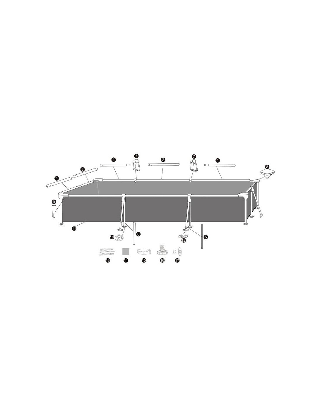 Piscine Bestway 3,00 x 2,01 x 0,66 remplissage jardin été