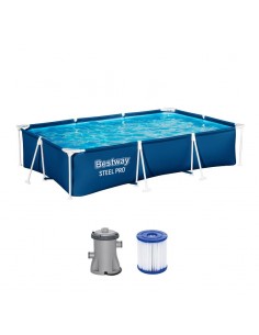 Piscine Bestway Frame Pool 56411 installation jardin extérieur 2