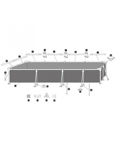 piscine tubulaire Bestway 4,00 x 2,11 x 0,81 m jardin piscine tubulaire Bestway 4,00 x 2,11 x 0,81 m jardin