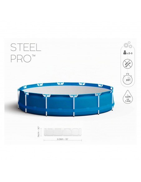 Piscine ronde Bestway Steel Pro 305x76 cm famille Piscine ronde Bestway Steel Pro 305x76 cm famille