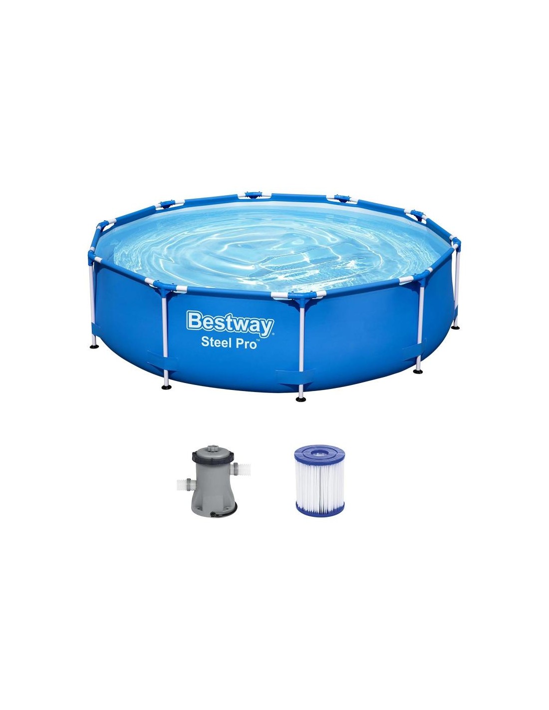 Piscine hors sol Bestway avec pompe filtration eau propre jardin
