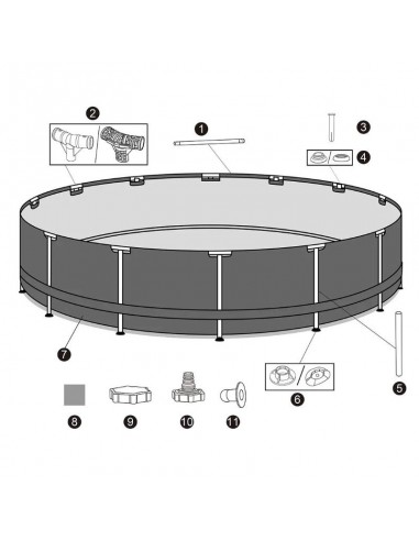 Piscine Bestway avec pompe de filtration eau propre claire Piscine Bestway avec pompe de filtration eau propre claire