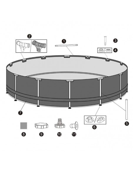 Piscine Bestway avec pompe de filtration eau propre claire Piscine Bestway avec pompe de filtration eau propre claire