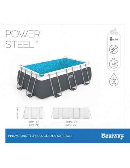 Frame pool Bestway 4.04 x 2.01 eau claire filtration Frame pool Bestway 4.04 x 2.01 eau claire filtration
