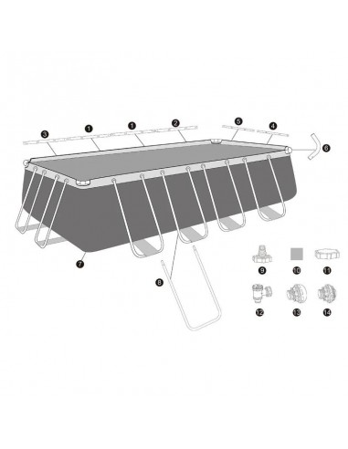 piscine tubulaire Bestway rectangulaire 5.49x2.74x1.22 famille piscine tubulaire Bestway rectangulaire 5.49x2.74x1.22 famille
