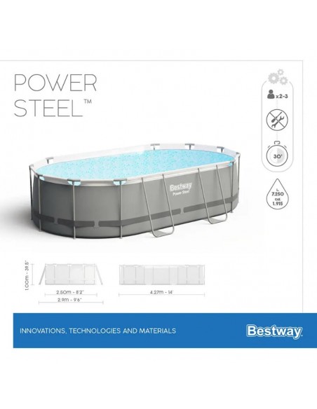 Piscine jardin Bestway ovale 4.27m montage facile Piscine jardin Bestway ovale 4.27m montage facile