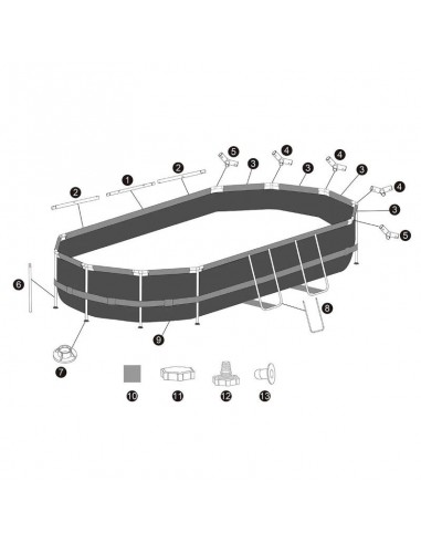 Piscine Bestway Power Steel 56620 vue structure acier résistante Piscine Bestway Power Steel 56620 vue structure acier résistante