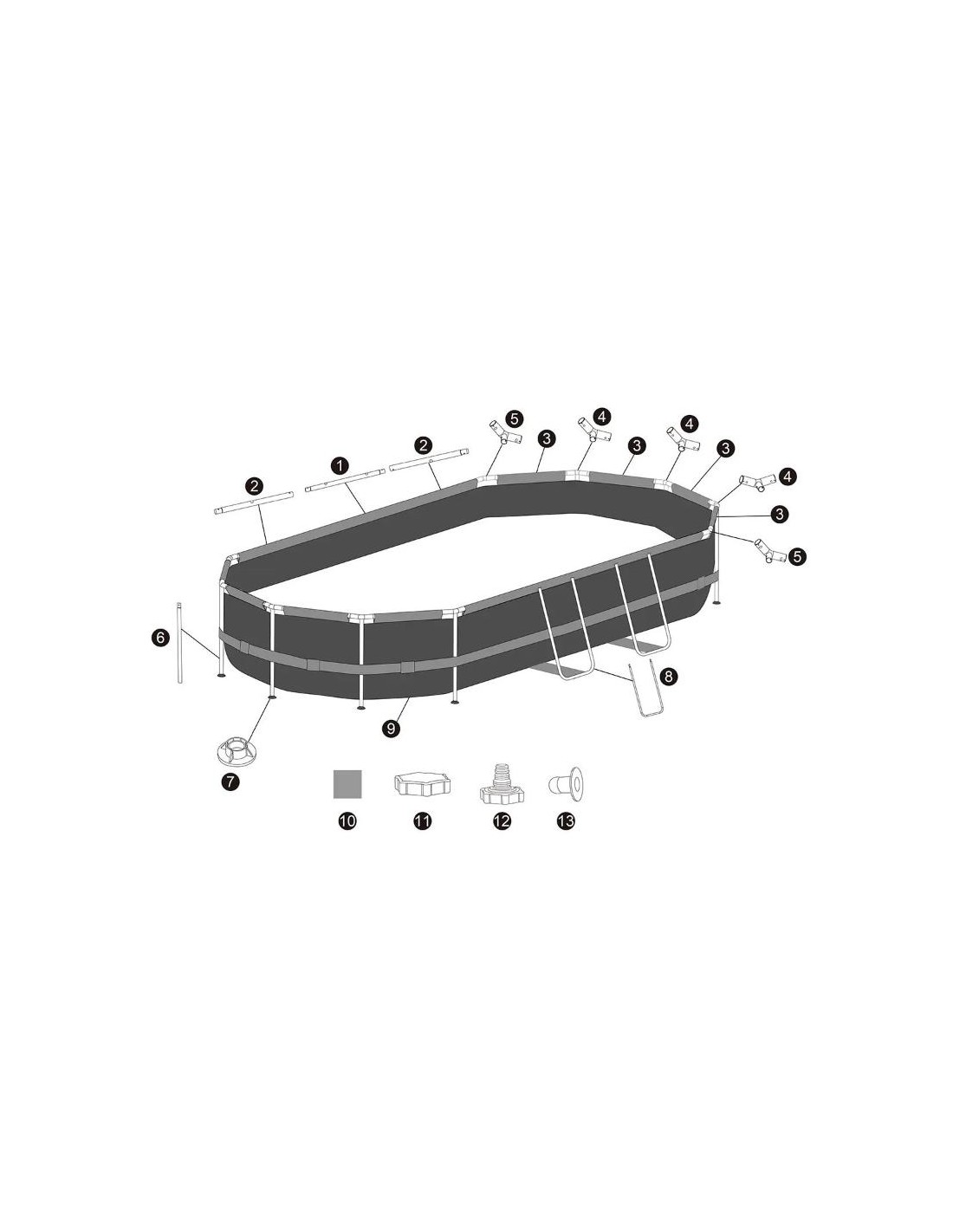 Piscine jardin Bestway ovale 4.27m montage facile