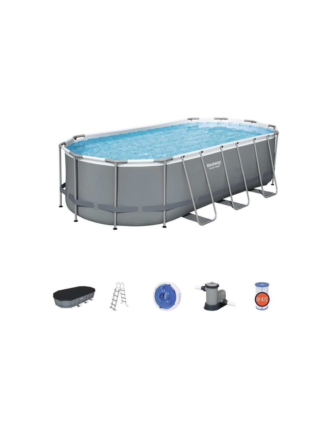 Piscine tubulaire Bestway Power Steel avec pompe filtration