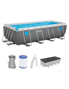 Piscine Bestway 561MB robuste avec échelle et bâche protection 2