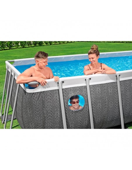 Piscine rectangulaire Bestway 4,87 x 2,44 x 1,22 m résistante Piscine rectangulaire Bestway 4,87 x 2,44 x 1,22 m résistante
