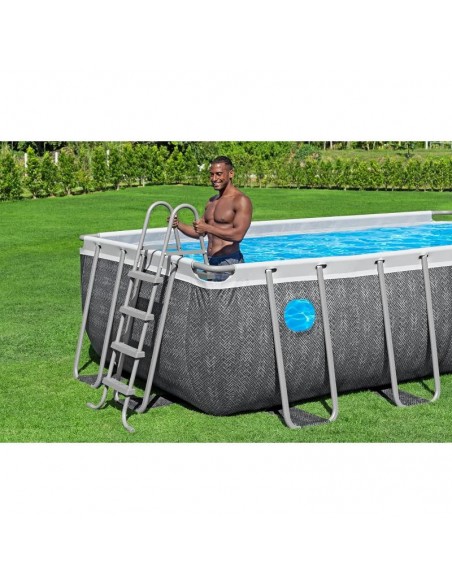 Piscine familiale Bestway grande taille jardin extérieur gris Piscine familiale Bestway grande taille jardin extérieur gris