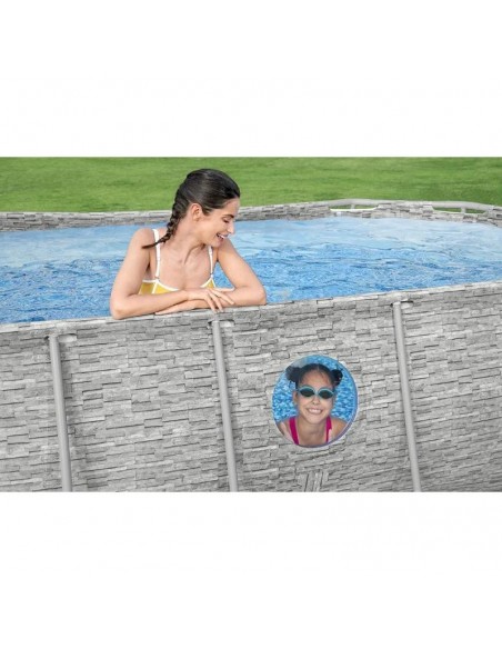 Piscine ovale Bestway avec fenêtres Swim Vista design Piscine ovale Bestway avec fenêtres Swim Vista design