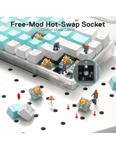 Clavier Gamer Mécanique Redragon Castor Pro K631 PRO-GW RGB Blanc(K631RGB-PRO-GW) Clavier Gamer Mécanique Redragon Castor Pro K631 PRO-GW RGB Blanc(K631RGB-PRO-GW)