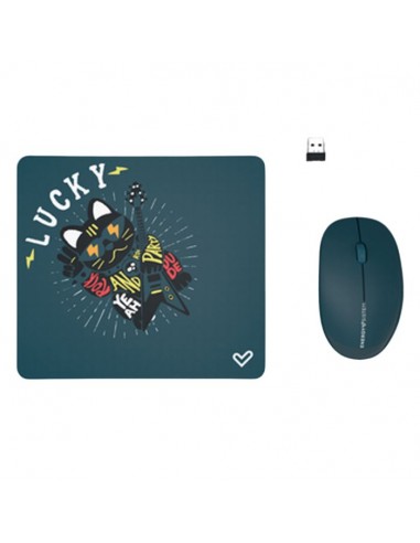 Ensemble Sans Fil Souris & Tapis STAR WAVE CM003 - Vert(SW-CM003)